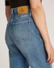 Calvin Klein Kadın Eskitilmiş Regular Fit Mavi Kot Pantolon