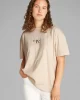 Calvin Klein Kadın Logo Baskılı Ekru T-shirt