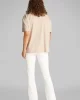 Calvin Klein Kadın Logo Baskılı Ekru T-shirt