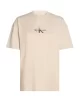 Calvin Klein Kadın Logo Baskılı Ekru T-shirt
