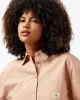 Calvin Klein Kadın Oversize Crop Uzun Kollu Pembe Gömlek