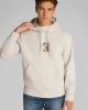 Calvin Klein Erkek Gri Küçük Logolu Kapüşonlu Sweatshirt