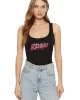 Guess Chenılle Logo Tank Top Rıb Kadın Siyah Atlet W5RP03KA0H1-JBLK