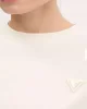 Guess Kadın Krem Logolu T-Shirt