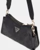 Guess Cresıdıa Top Zıp Shoulder Bag Kadın Siyah Omuz Çantası HWPG9349180-BLA