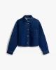 Tommy Hilfiger Kadın Mavi Kısa Kot Gömlek Ceket