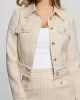 Guess Daphnee Cropped Jacket Kadın Krem Ceket W5RN47WGW82-F0DP