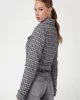 Guess Daphnee Cropped Jacket Kadın Siyah/Beyaz Ceket W5RN47WGW82-F9RS
