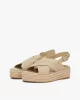 Tommy Hilfiger Kadın Bej Denim Platform Espadril Sandalet