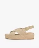 Tommy Hilfiger Kadın Bej Denim Platform Espadril Sandalet