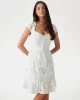 Guess Domıtılla Embro Dress Kadın Beyaz Elbise W5GK50WH521-G011