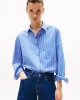 Tommy Hilfiger Kadın Açık Mavi Rahat Kesim Poplin Gömlek
