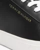Tommy Hilfiger  Kadın Siyah Deri Court Sneaker