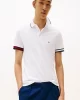 Tommy Hilfiger Erkek İmza Manşetli Beyaz Polo T-Shirt