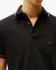 Tommy Hilfiger Erkek  İmza Manşetli   Siyah Polo T-Shirt