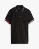 Tommy Hilfiger Erkek  İmza Manşetli   Siyah Polo T-Shirt