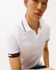 Tommy Hilfiger Erkek İmza Manşetli Beyaz Polo T-Shirt