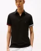 Tommy Hilfiger Erkek  İmza Manşetli   Siyah Polo T-Shirt