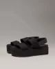 Calvin Klein Kadın Siyah Platform Logolu Sandalet