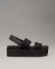 Calvin Klein Kadın Siyah Platform Logolu Sandalet