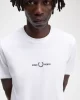 Fred Perry Erkek Beyaz Logo Detaylı T-shirt M4580-100