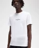 Fred Perry Erkek Beyaz Logo Detaylı T-shirt M4580-100