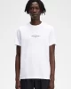 Fred Perry Erkek Beyaz Logo Detaylı T-shirt M4580-100