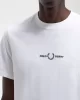 Fred Perry Erkek Beyaz Logo Detaylı T-shirt M4580-100
