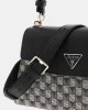 Guess G Wave Top Handle Flap Kadın Siyah El Çantası HWJT9344200-BLO