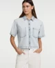 Guess jeans Gj Boxy Ss Shırt Kadın Mavi Etek W5GH0FD5M83-GJRV