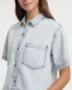 Guess jeans Gj Boxy Ss Shırt Kadın Mavi Etek W5GH0FD5M83-GJRV