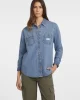 Guess jeans Gj Regular Ls Denım Shırt Kadın Mavi Gömlek W4YH37D5EI2-GJMW