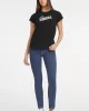 Guess Jeans Kadın 1981 Siyah Klasik Yazı Logolu T-Shirt