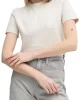 Calvin Klein Kadın Krem Parlak Monogram Regular Fit T-shirt