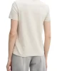 Calvin Klein Kadın Krem Parlak Monogram Regular Fit T-shirt