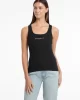 Guess jeans Gj Tank Top Slım Rıb Embro Kadın Siyah T-Shirt W5RP48KA0H1-JBLK