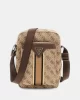 Guess Erkek Bej Kahverengi Milano Ön Cepli Crossbody Çanta