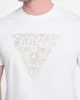 Guess Ss Cn Flower Embro Tee Erkek Beyaz T-Shirt M5GI16K8FQ4-G011
