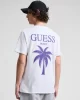 Guess Ss Cn Gd Palm Tee Erkek Beyaz T-Shirt F5GI09KA260-G011