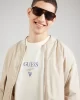 Guess Erkek Krem Baker Logolu Baskılı T-Shirt