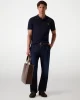 Guess Erkek Lacivert Yıkamalı Polo Tişört