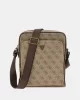 Guess Erkek Bej Kahverengi Milano Üstten Fermuarlı Ön Cepli