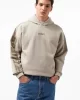 Guess Dalım Over Hooded Sweatshırt Erkek Krem Sweatshirt Z4BQ03K9V31-G1CA