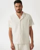 Guess Ss Baron Textured Knıt Shırt Erkek Beyaz T-Shirt M5GP21KCRY0-G047