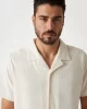 Guess Ss Baron Textured Knıt Shırt Erkek Beyaz T-Shirt M5GP21KCRY0-G047