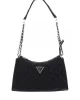 Guess Gıully Top Zıp Shoulder Bag Kadın Siyah Omuz Çantası HWQG8748130-BLA