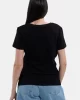 Guess Irıs Jersey T-Shırt Kadın Siyah T-Shirt V5GI06KCRZ1-JBLK