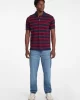 Guess jeans Gj Ss Strıpe Polo Erkek Siyah -Kırmızı T-Shirt M5RP29KCOT1-F7TW
