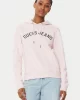 Guess jeans Gj Reg Hoodıe College Sweatsh Kadın Pembe Sweatshirt W5RQ17K68I4-A61U