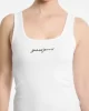 Guess jeans Gj Tank Top Slım Rıb Embro Kadın Beyaz T-Shirt W5RP48KA0H1-G011